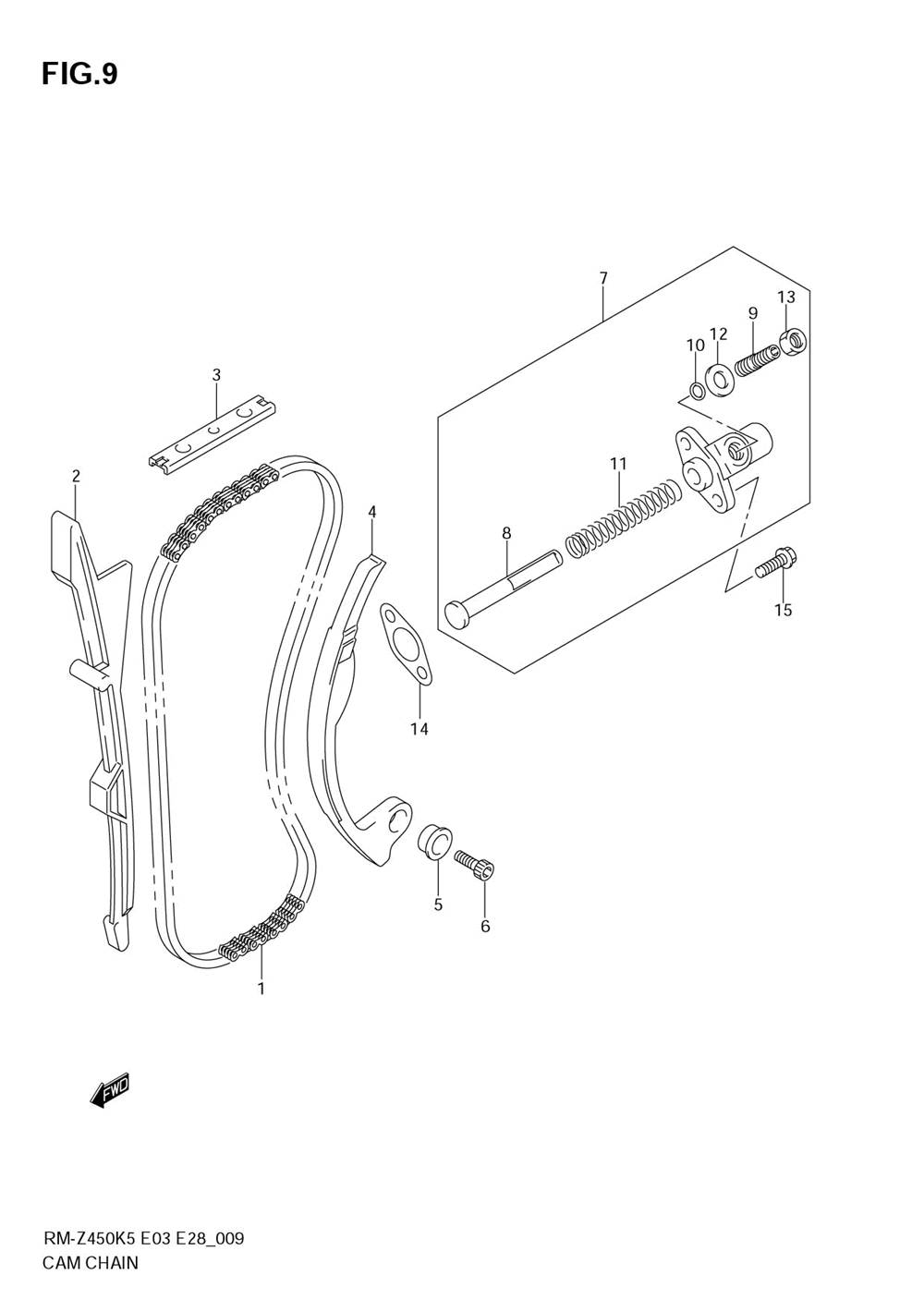 Cam chain (model k5_k6)