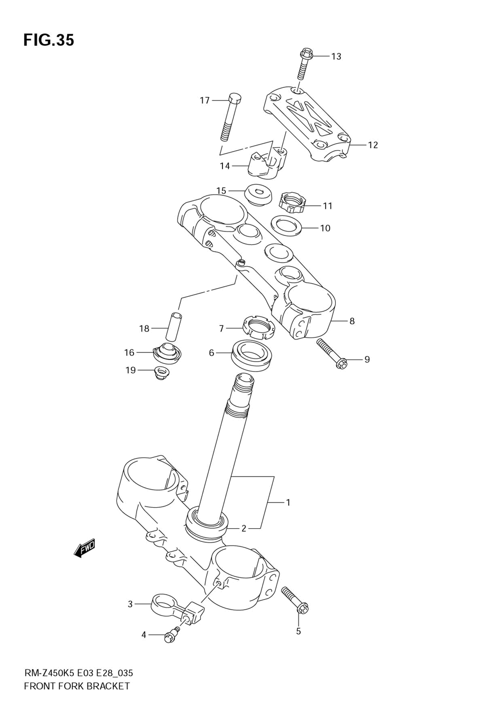 Steering stem (model k5_k6)