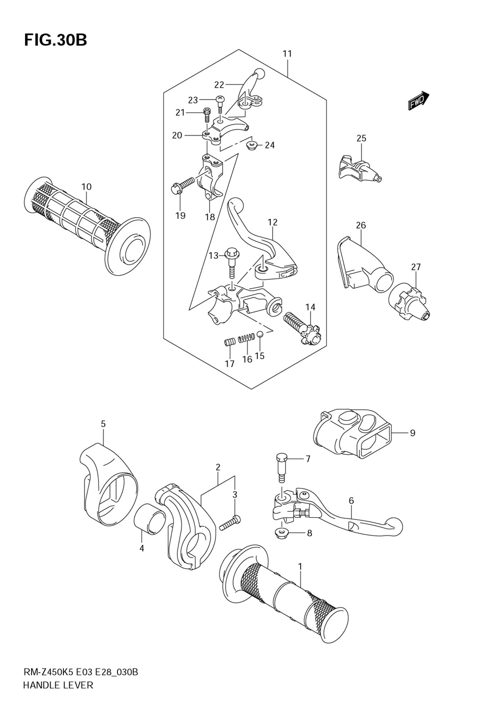 Handle lever (model k7)