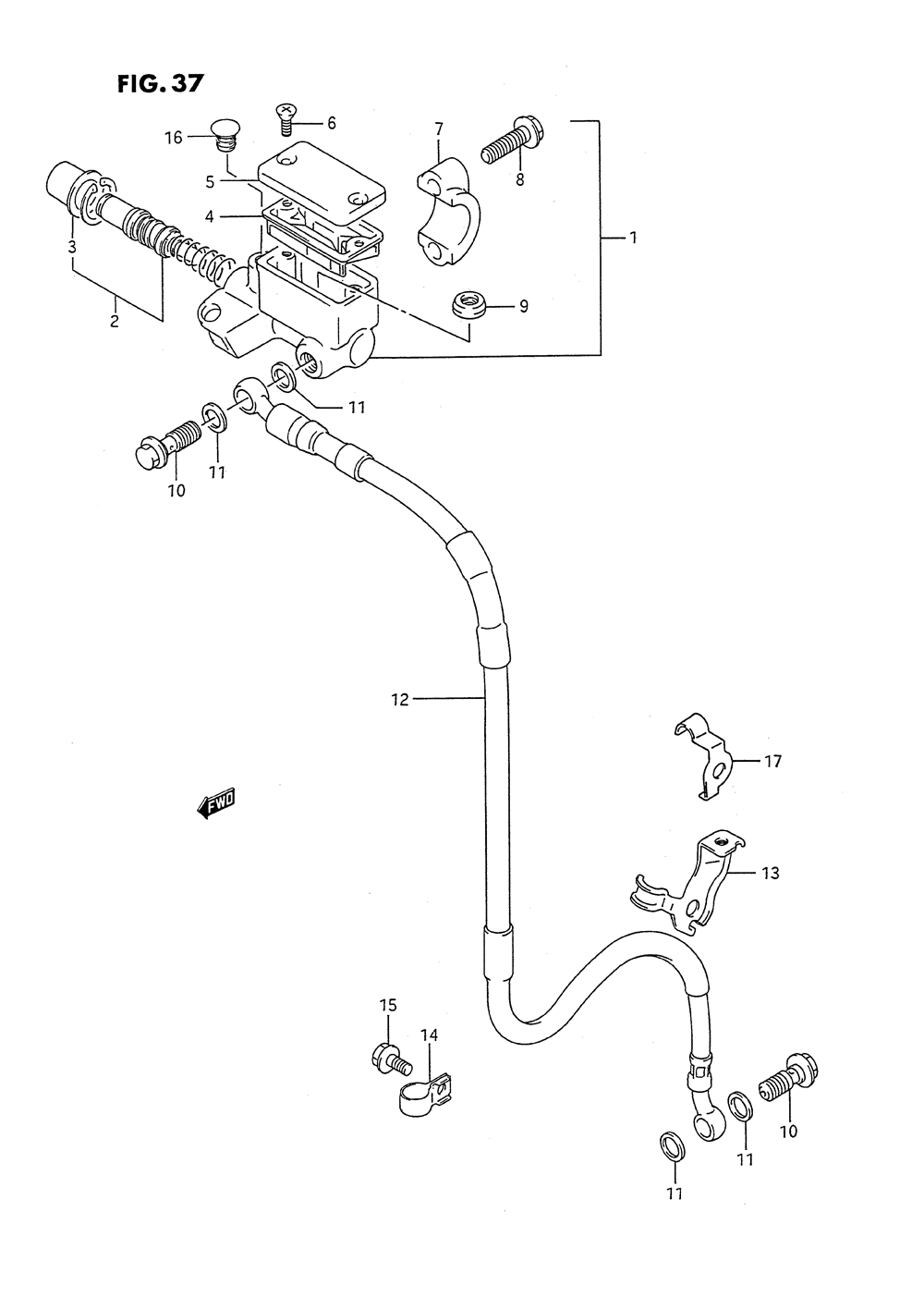 Front master cylinder (model k_l_m_n_p_r_s)