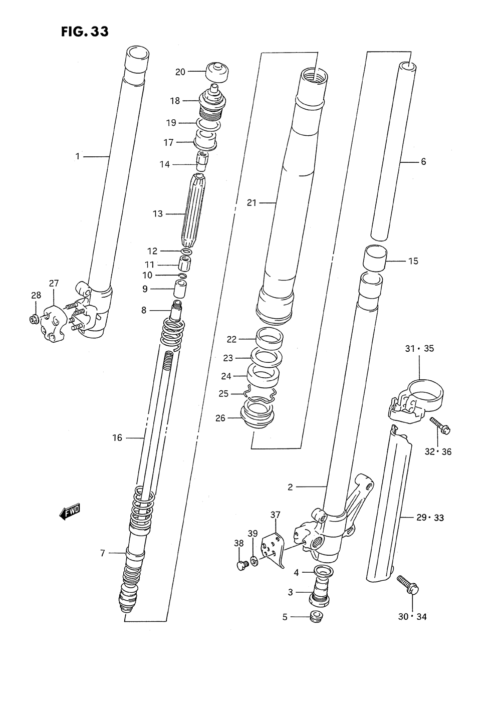 Front damper (model k)