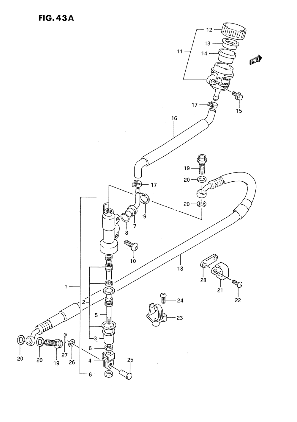 Rear master cylinder (model l)