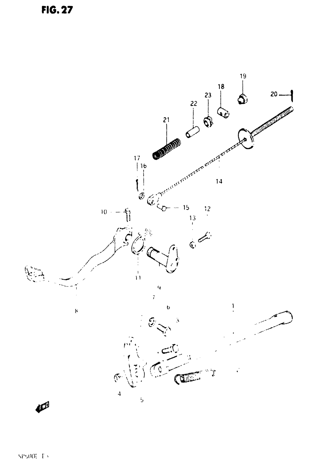 Stand - rear brake