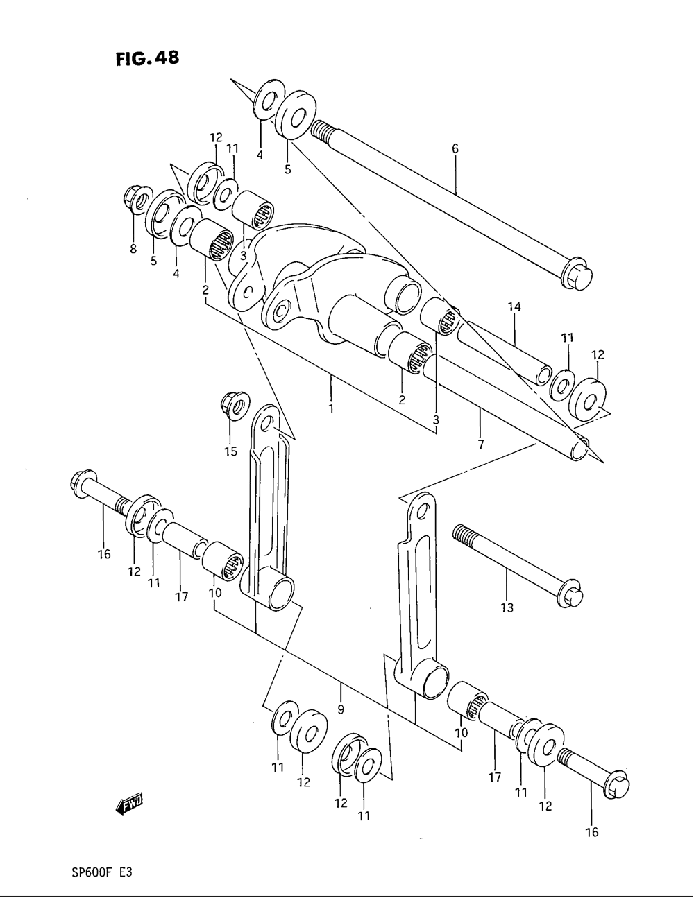 Rear cushion lever