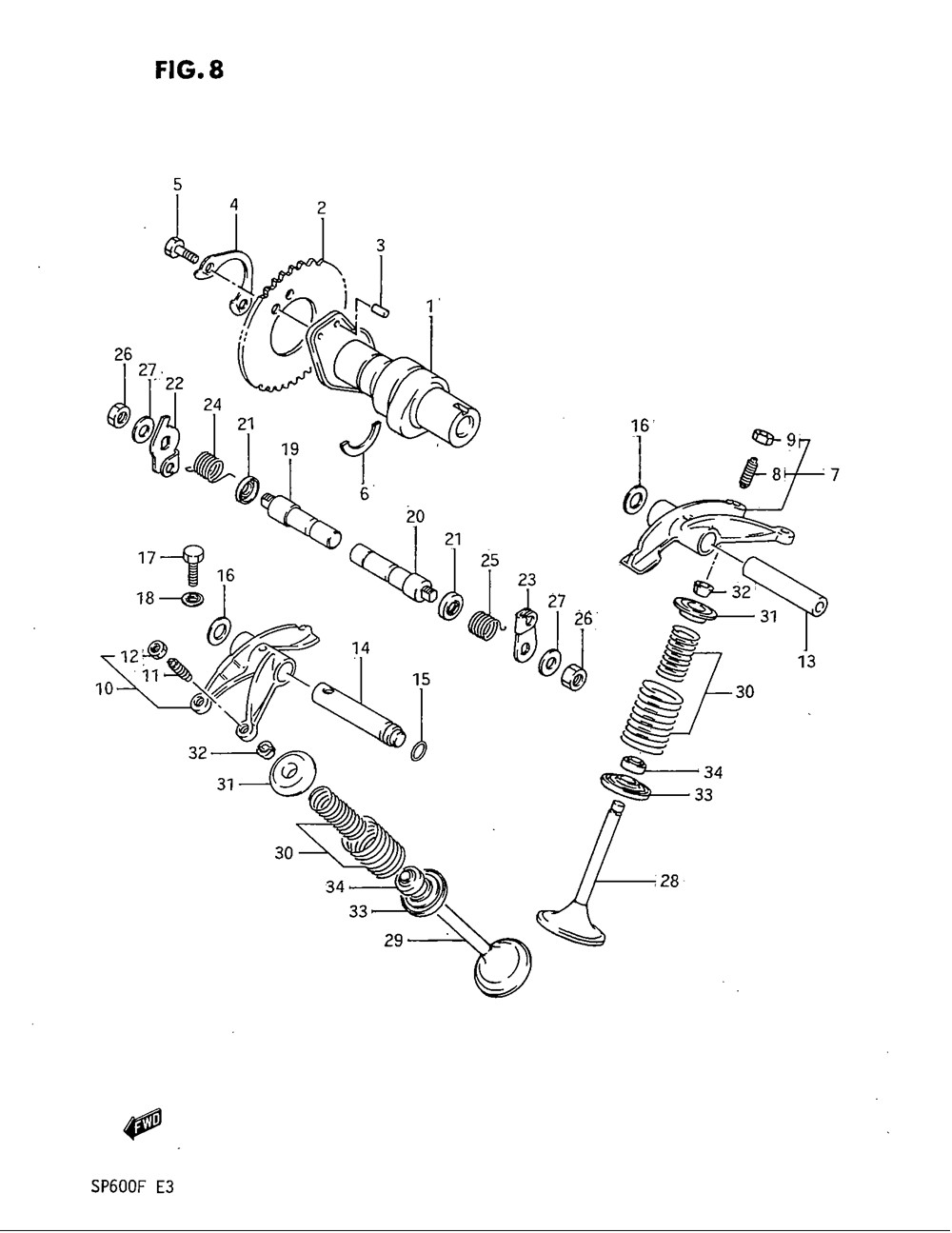 Cam shaft - valve