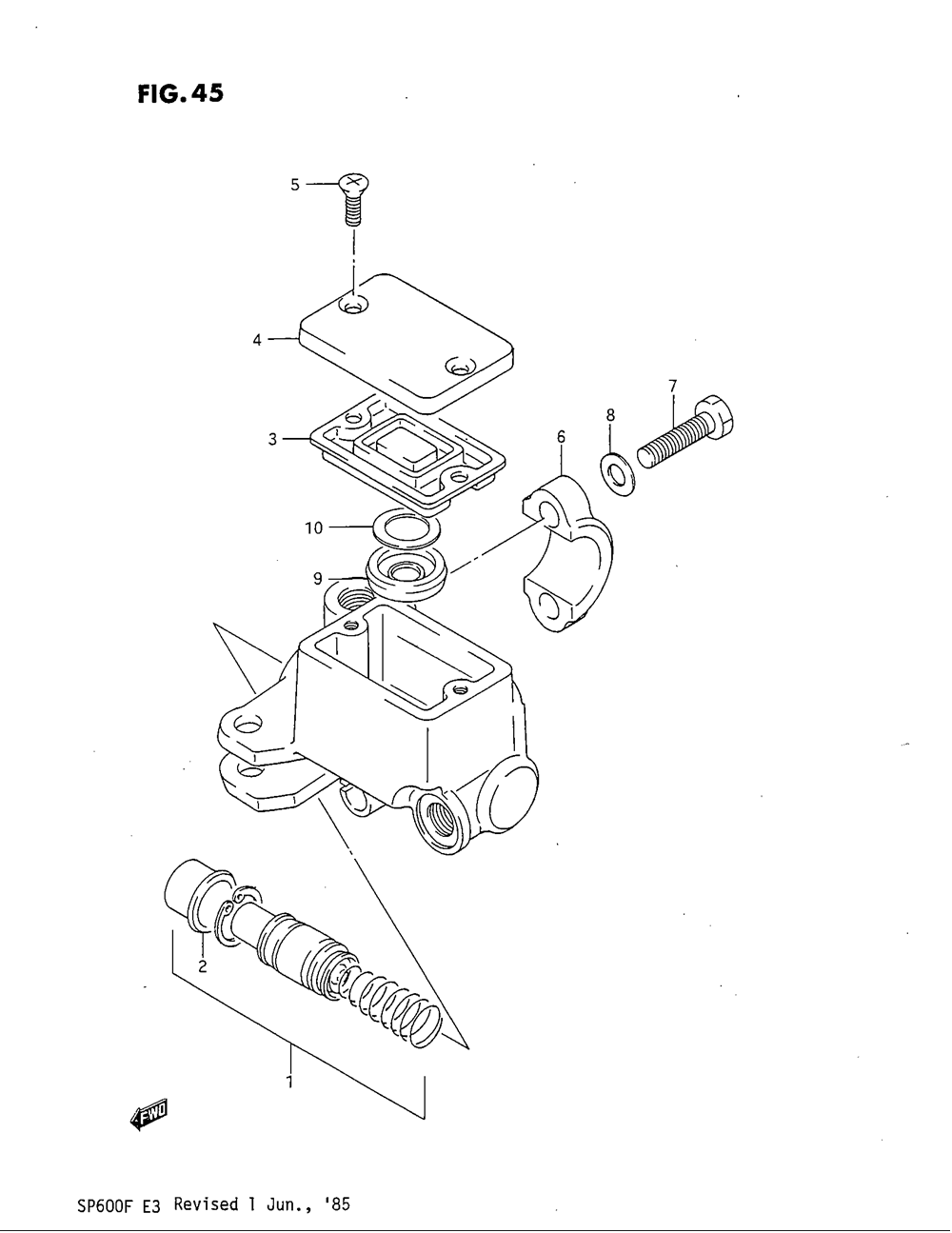 Front master cylinder