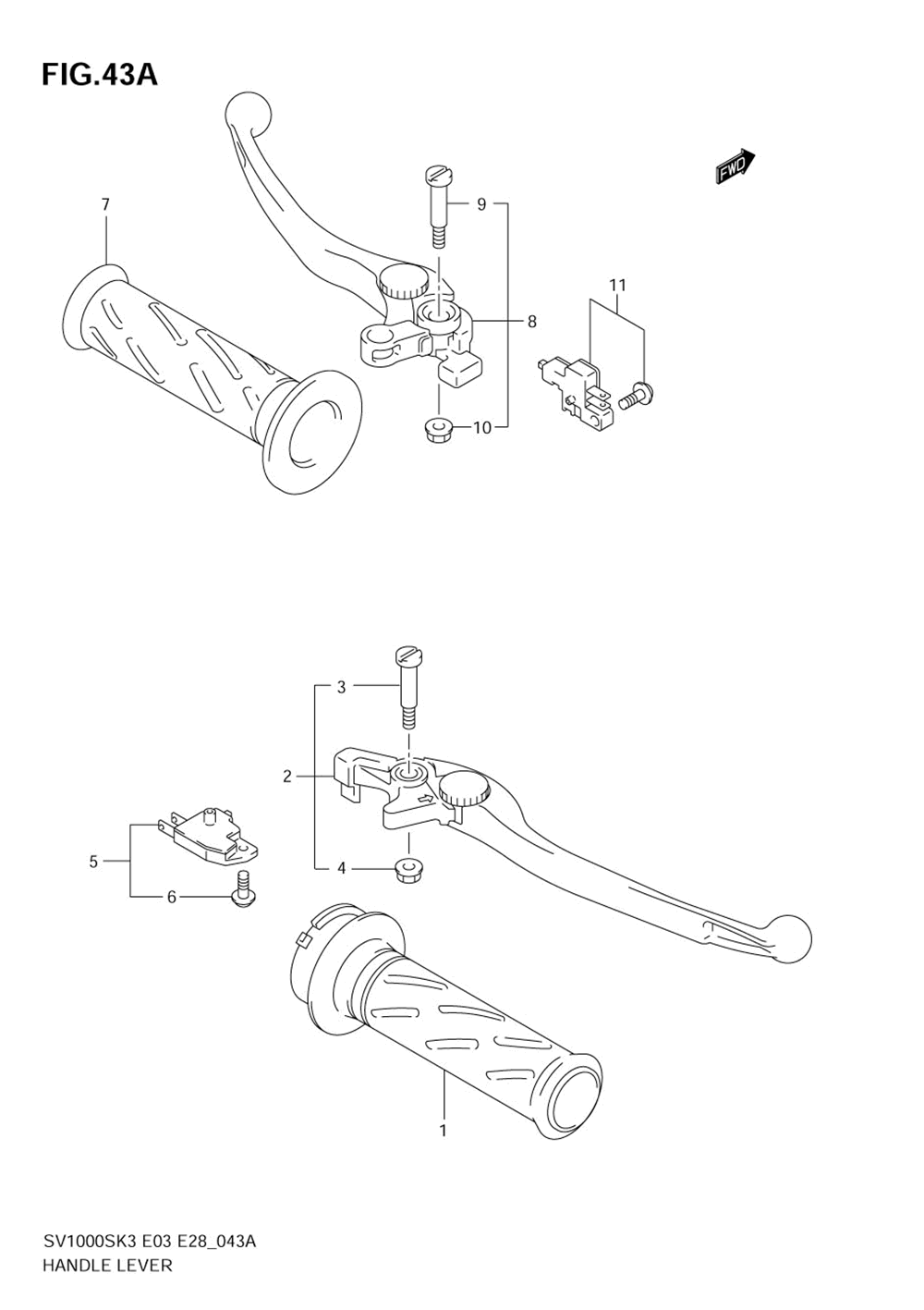 Handle lever (sv1000k3)