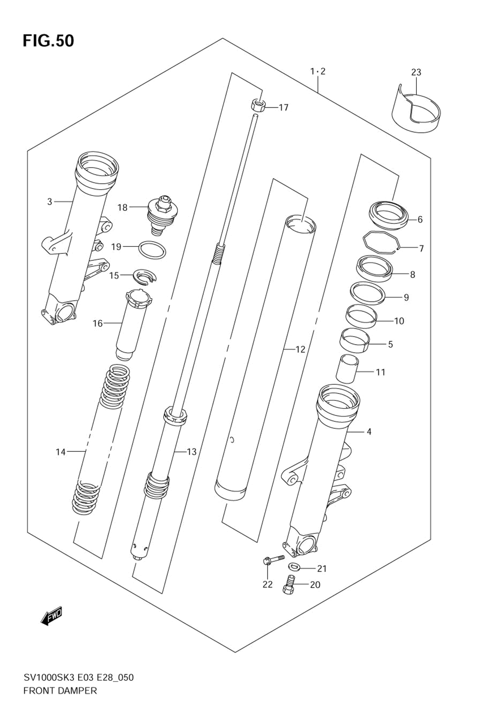 Front damper (model k3_k4)