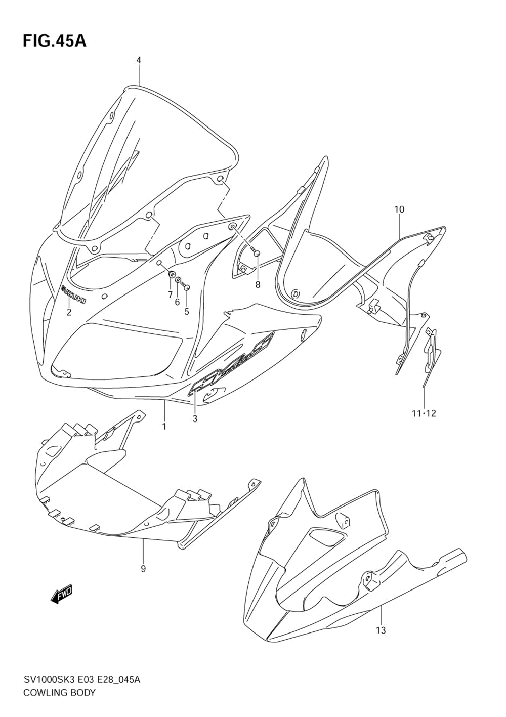 Cowling body (sv1000sk5)