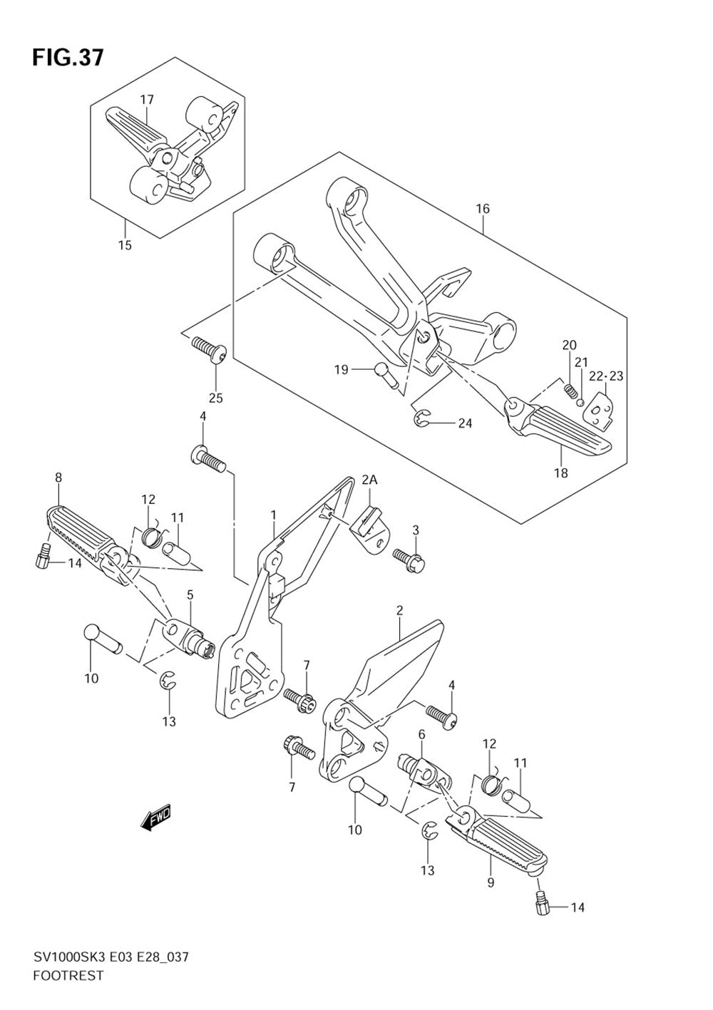 Footrest (sv1000sk3)