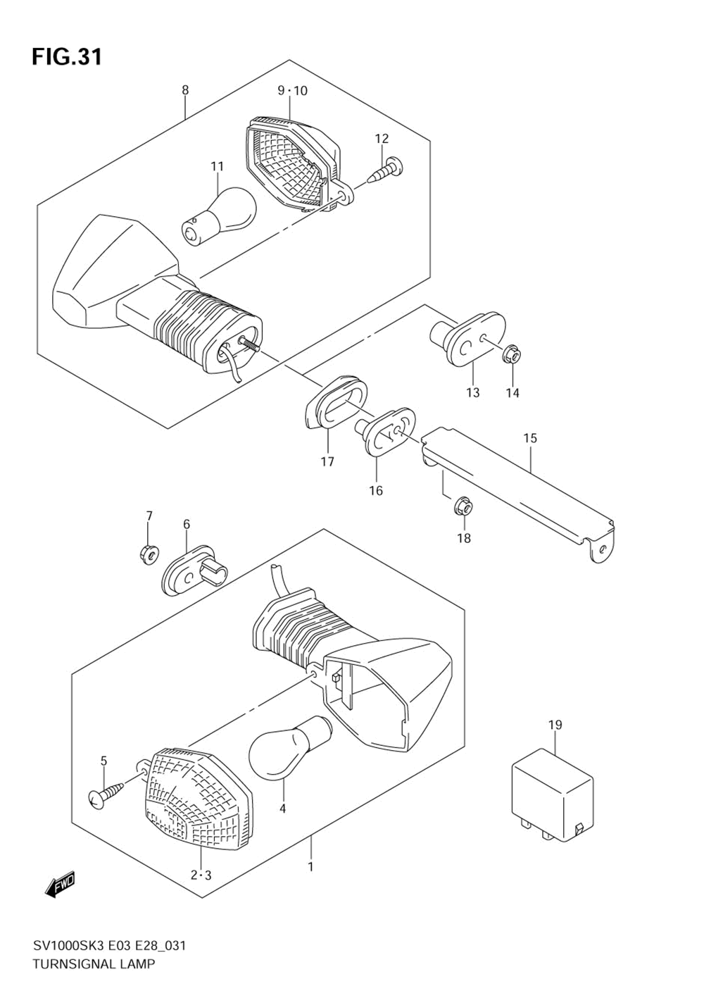 Turnsignal lamp (sv1000sk3_sk4_sk5)