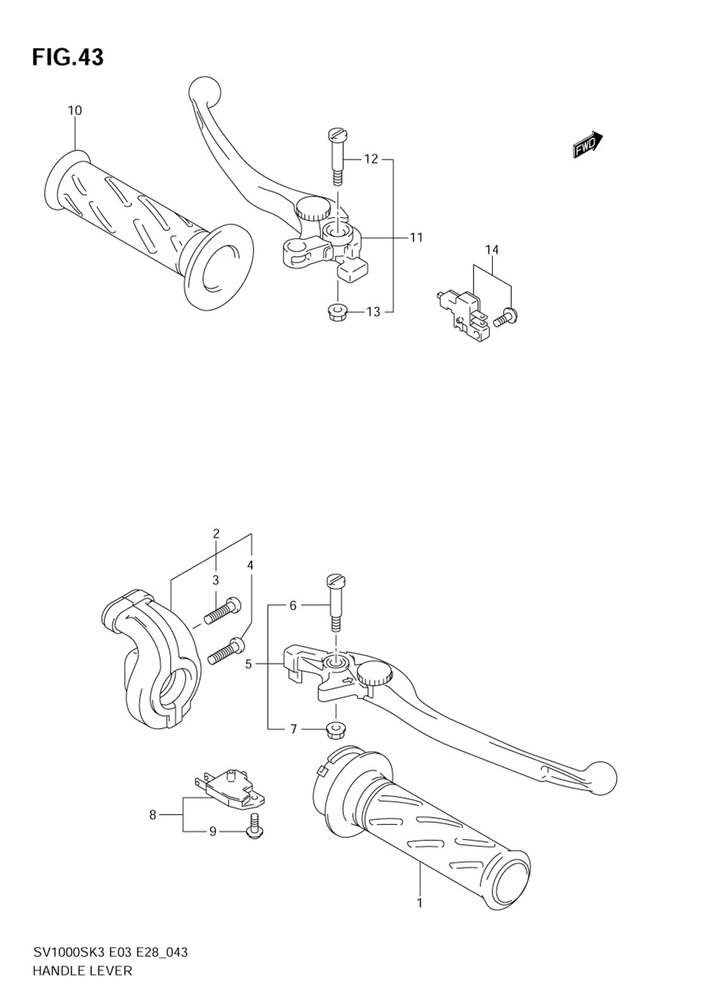 Handle lever (sv1000sk3_sk4_sk5)