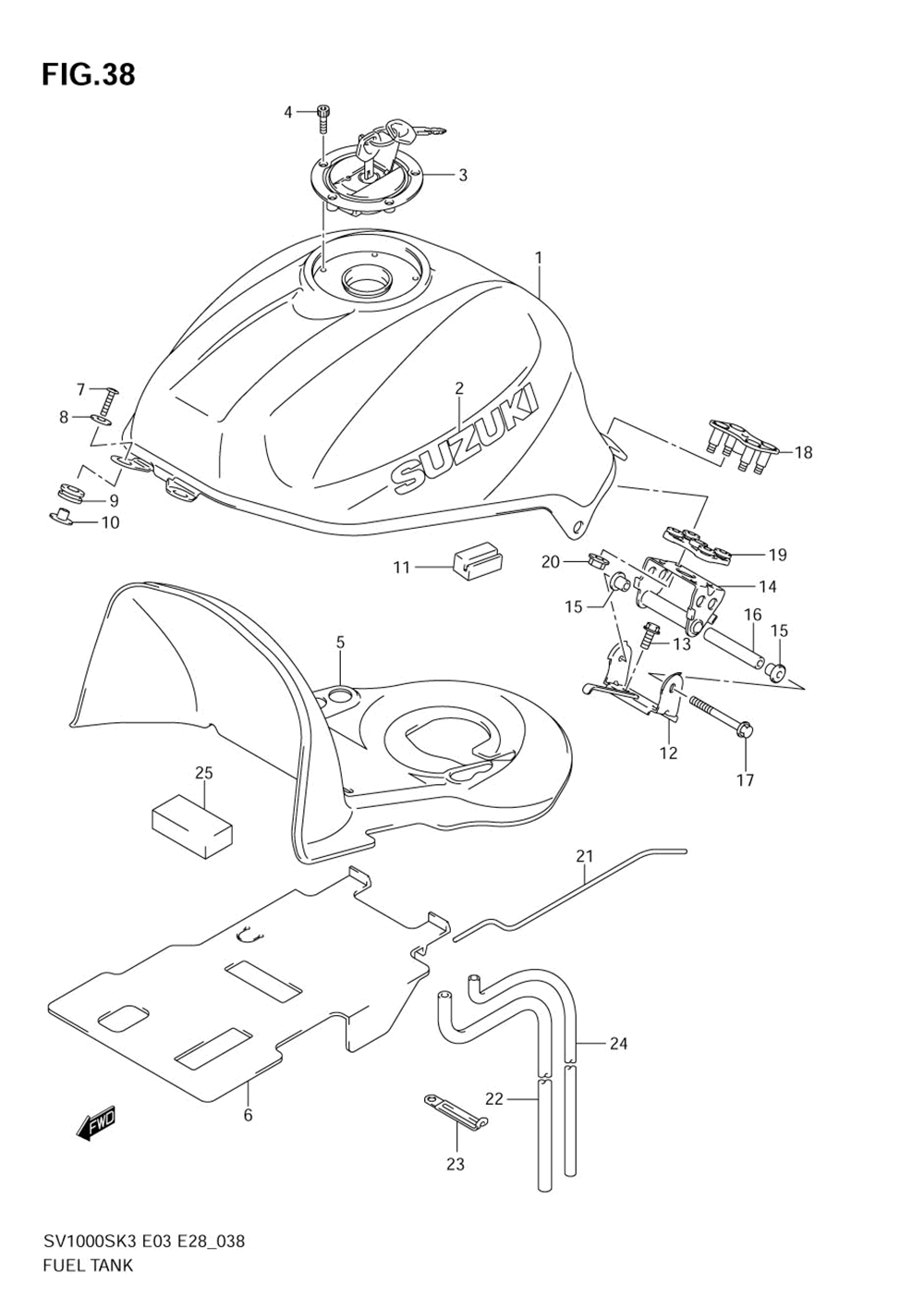 Fuel tank (sv1000sk3)