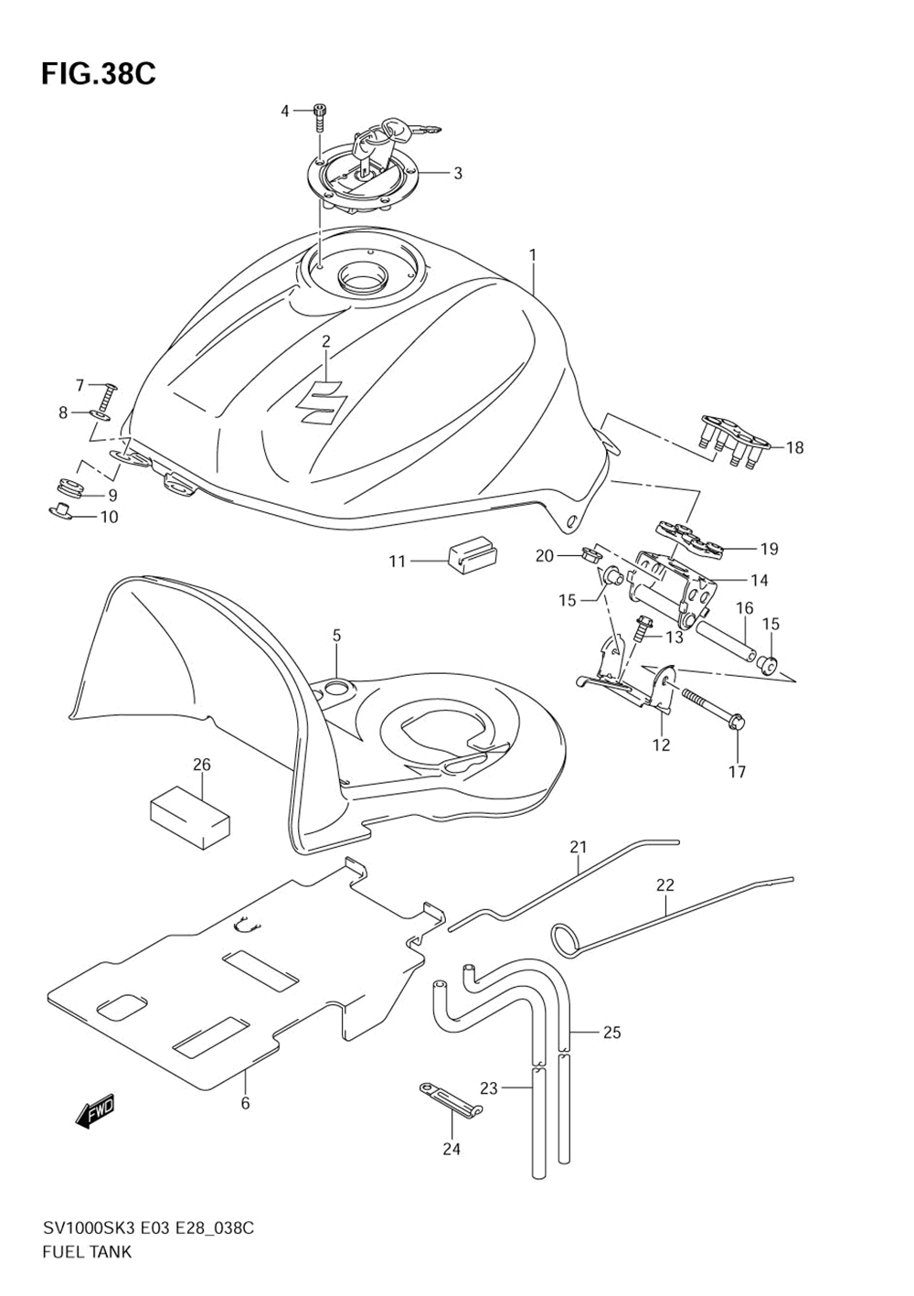 Fuel tank (model k5)