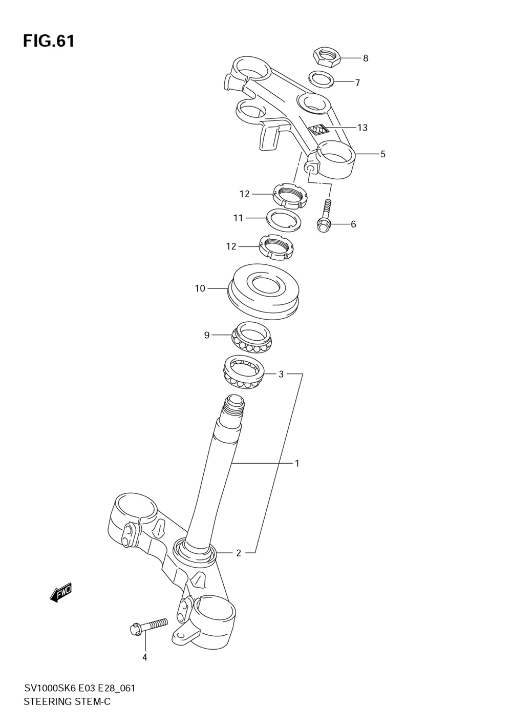 Steering stem (sv1000sk6_sk7)