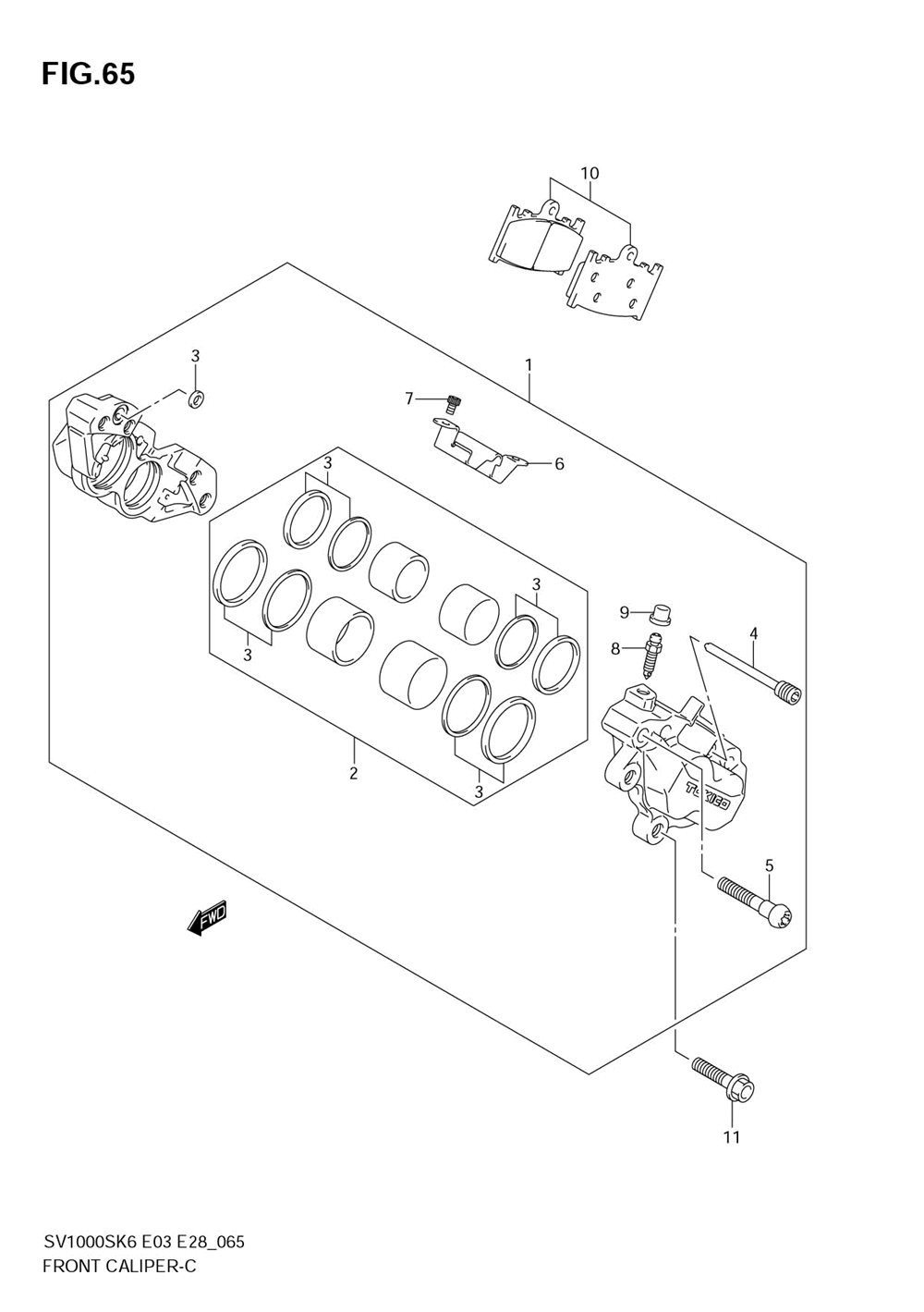 Front caliper