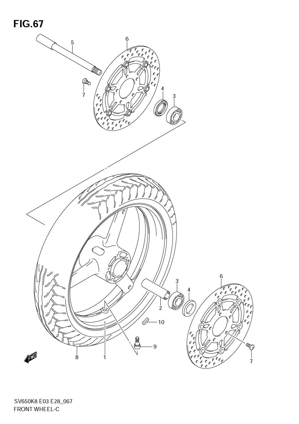 Front wheel (sv650k8_sk8)