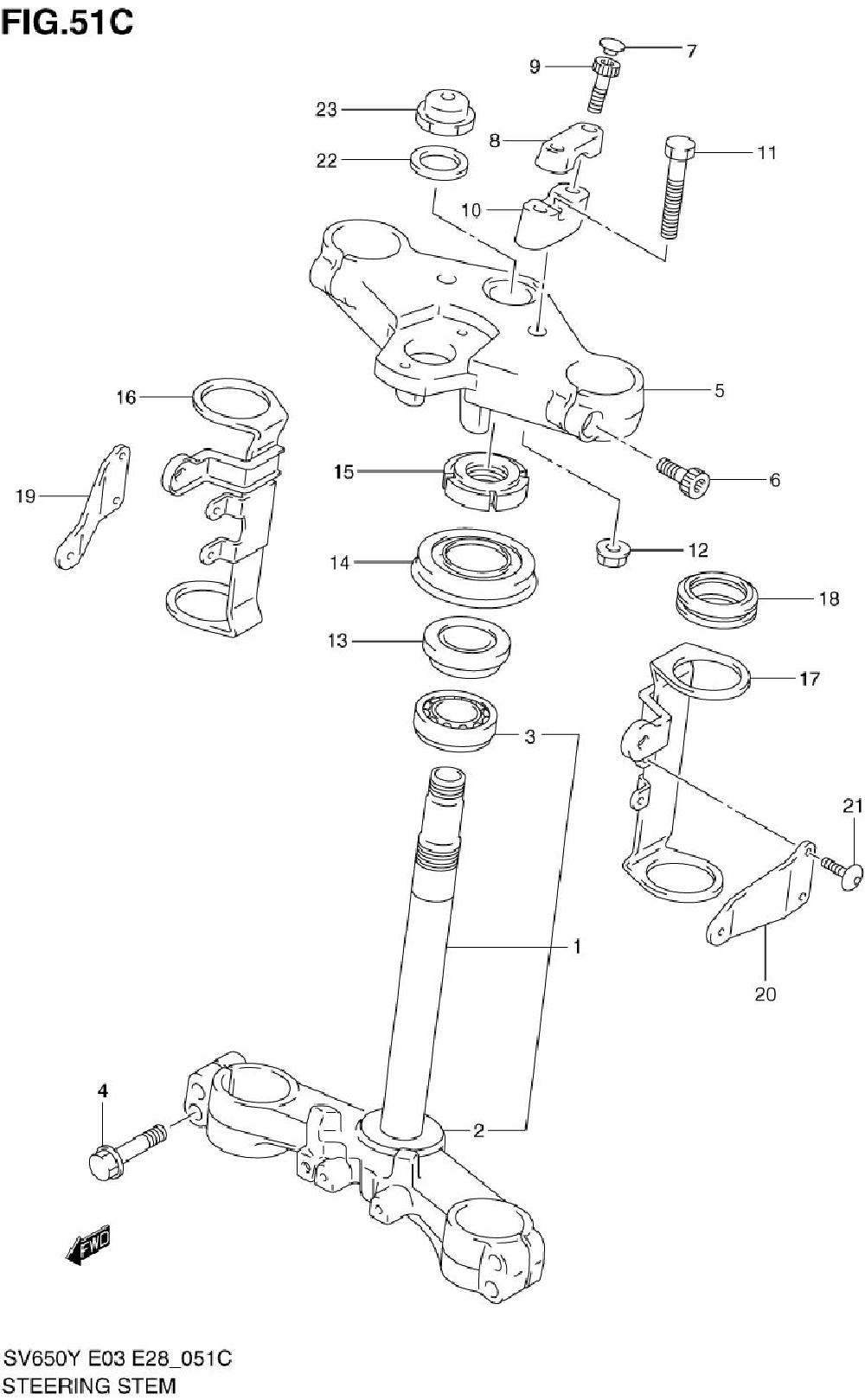 Steering stem (sv650k2)