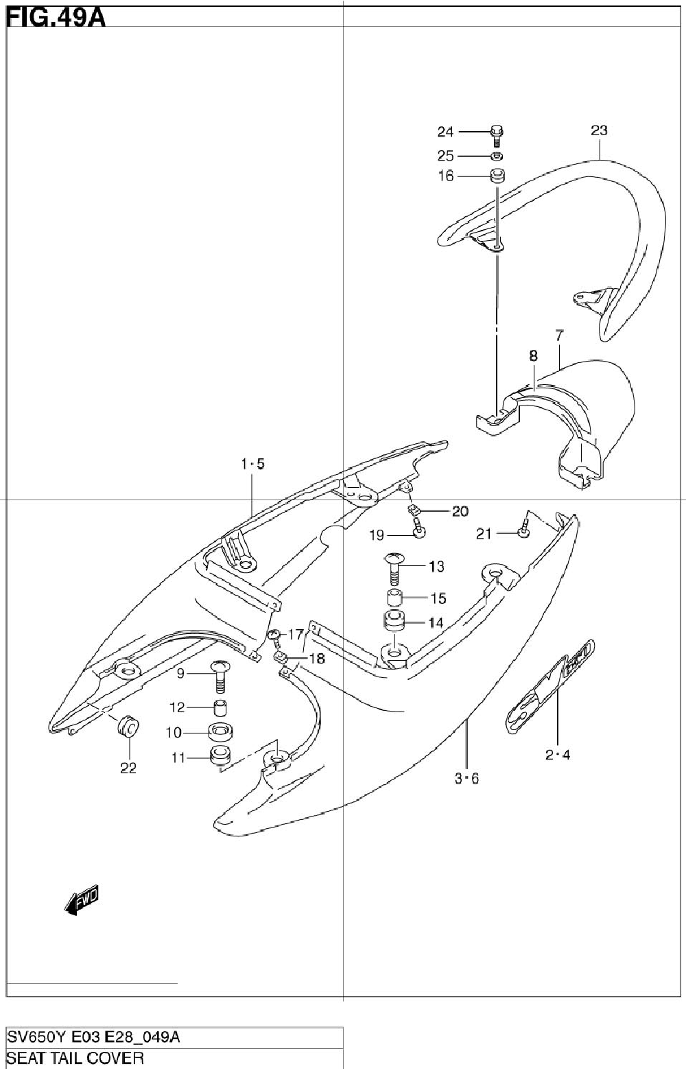 Seat tail cover (model k1)