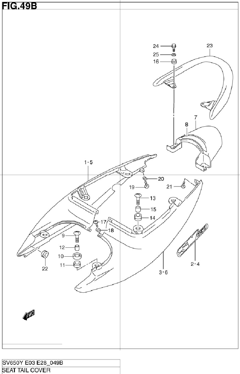 Seat tail cover (model k2)