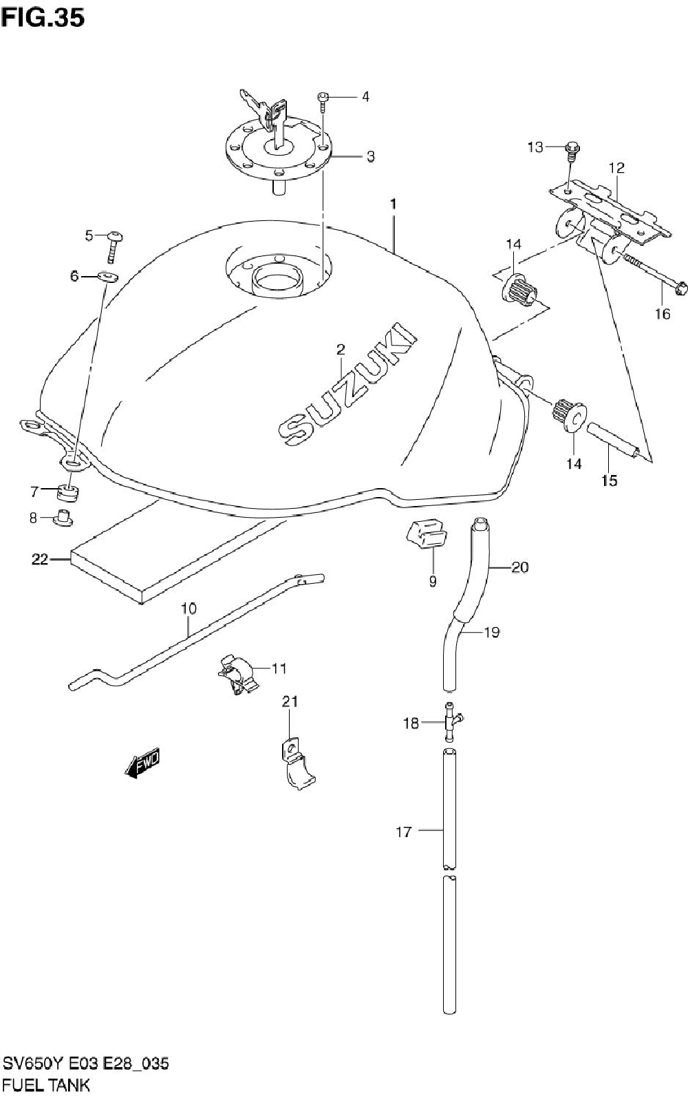 Fuel tank (model x)