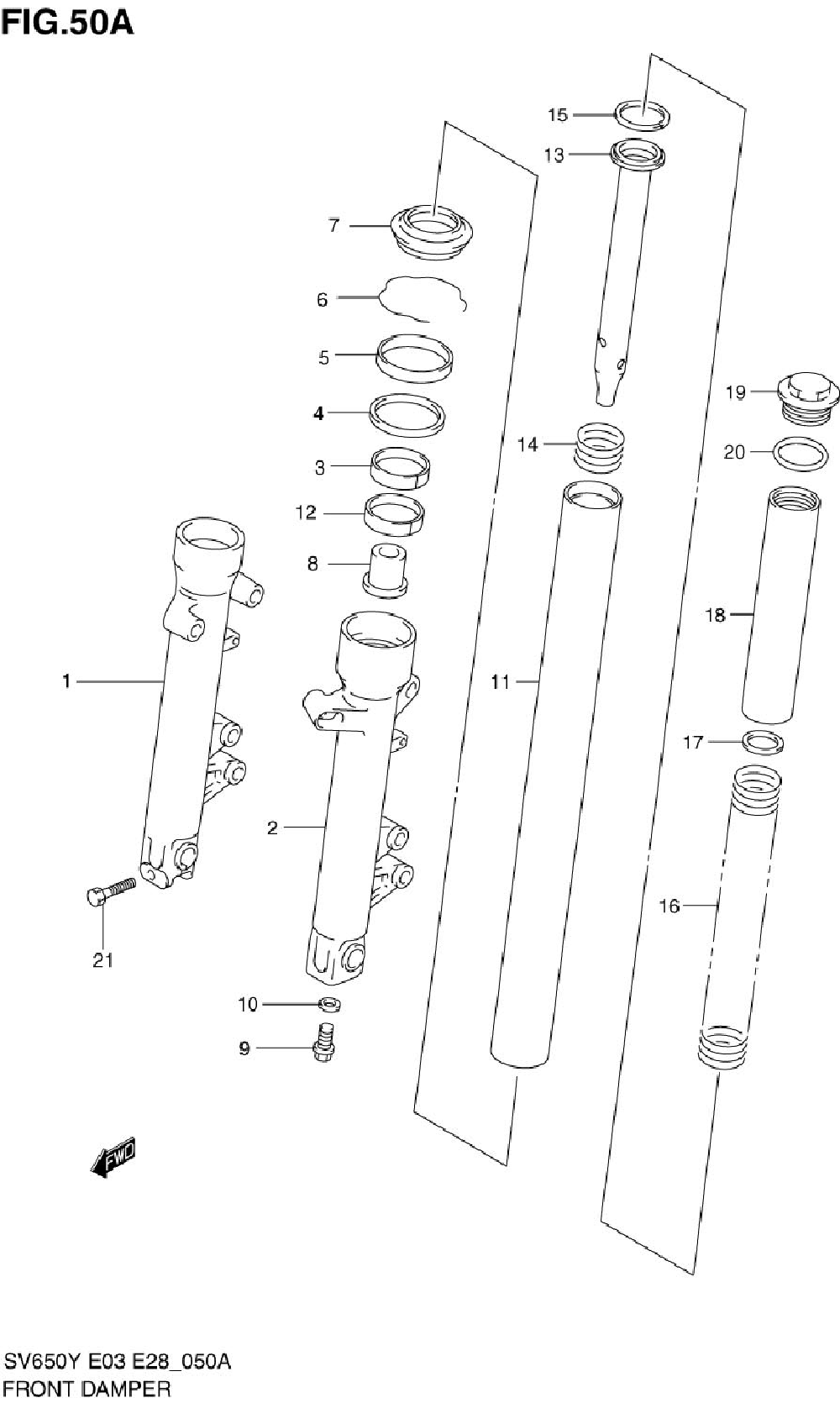 Front fork damper (model k1)