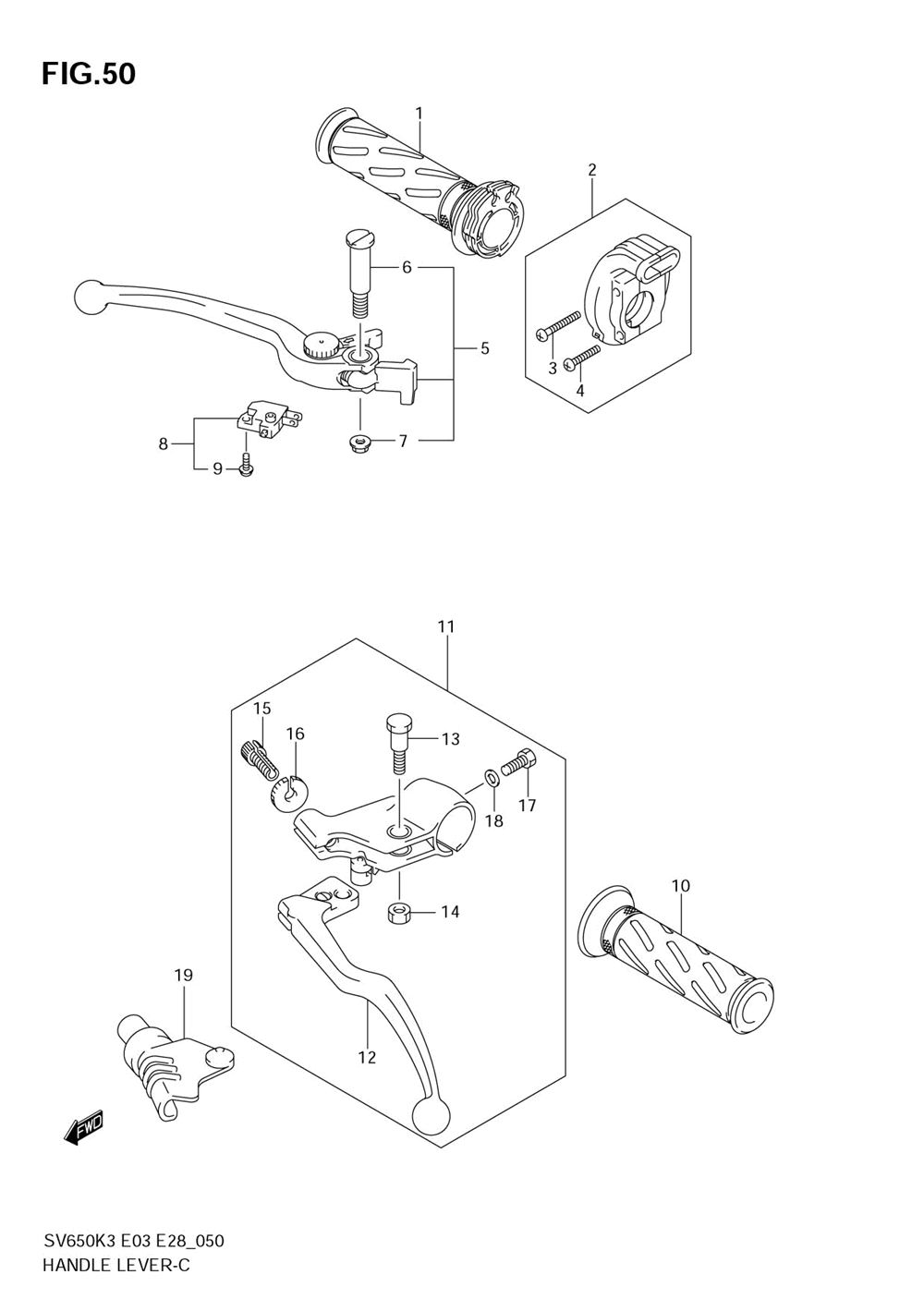 Handle lever (model k3_k4_k5_k6)