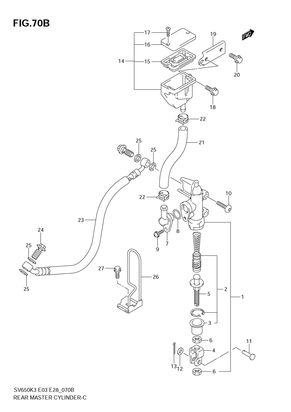 Rear master cylinder (sv650k4_sk4_k5_sk5_k6_sk6_k7_sk7)