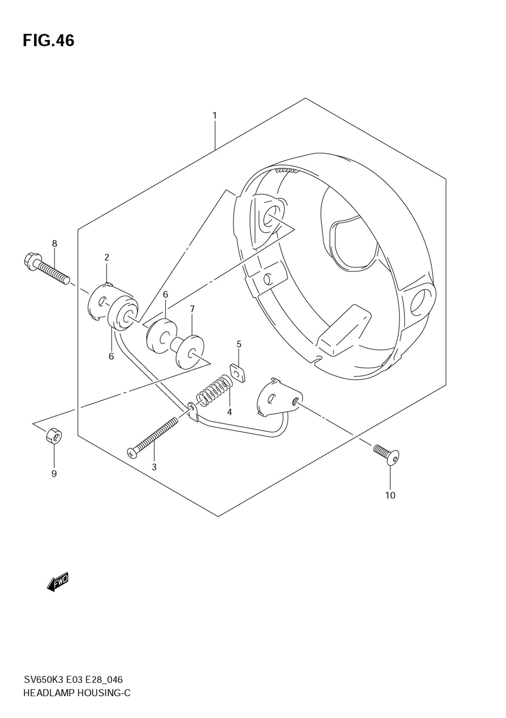 Headlamp housing (sv650k3_k4)