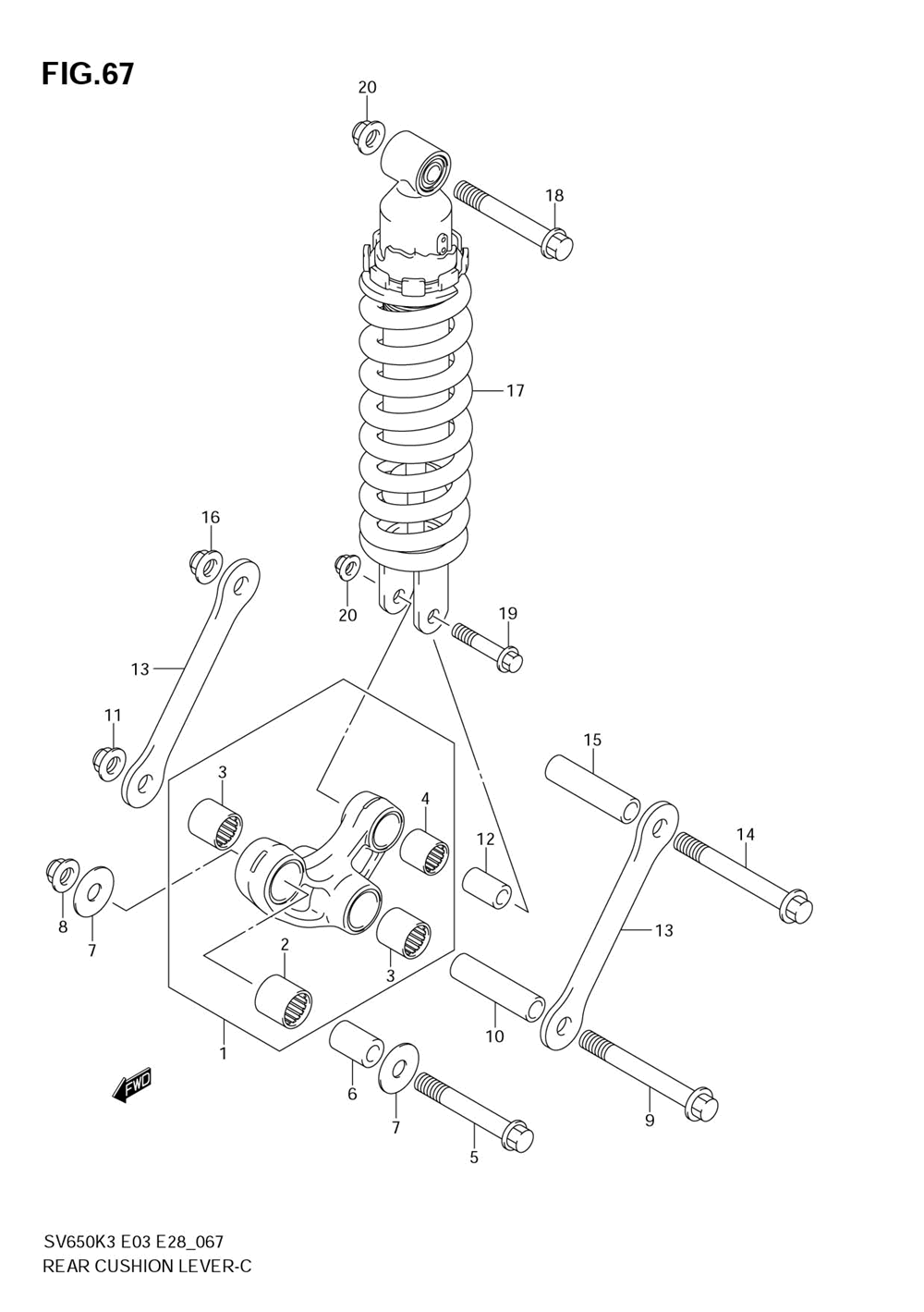 Rear cushion lever