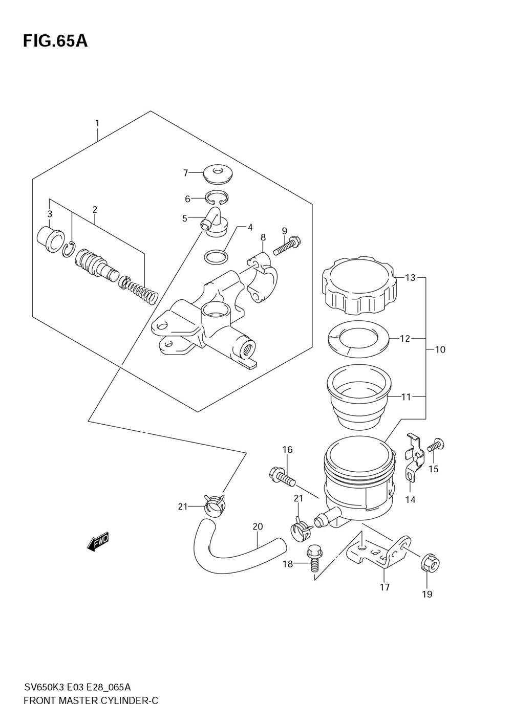 Front master cylinder (sv650sak7)