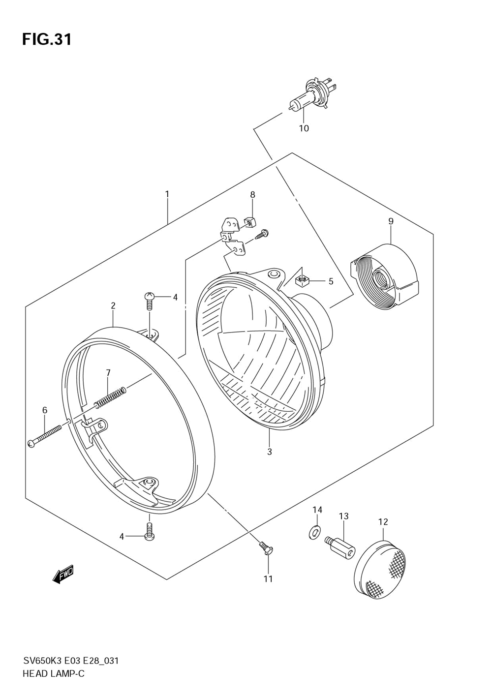 Headlamp (sv650k3_k4_k5_k6_k7_ak7)