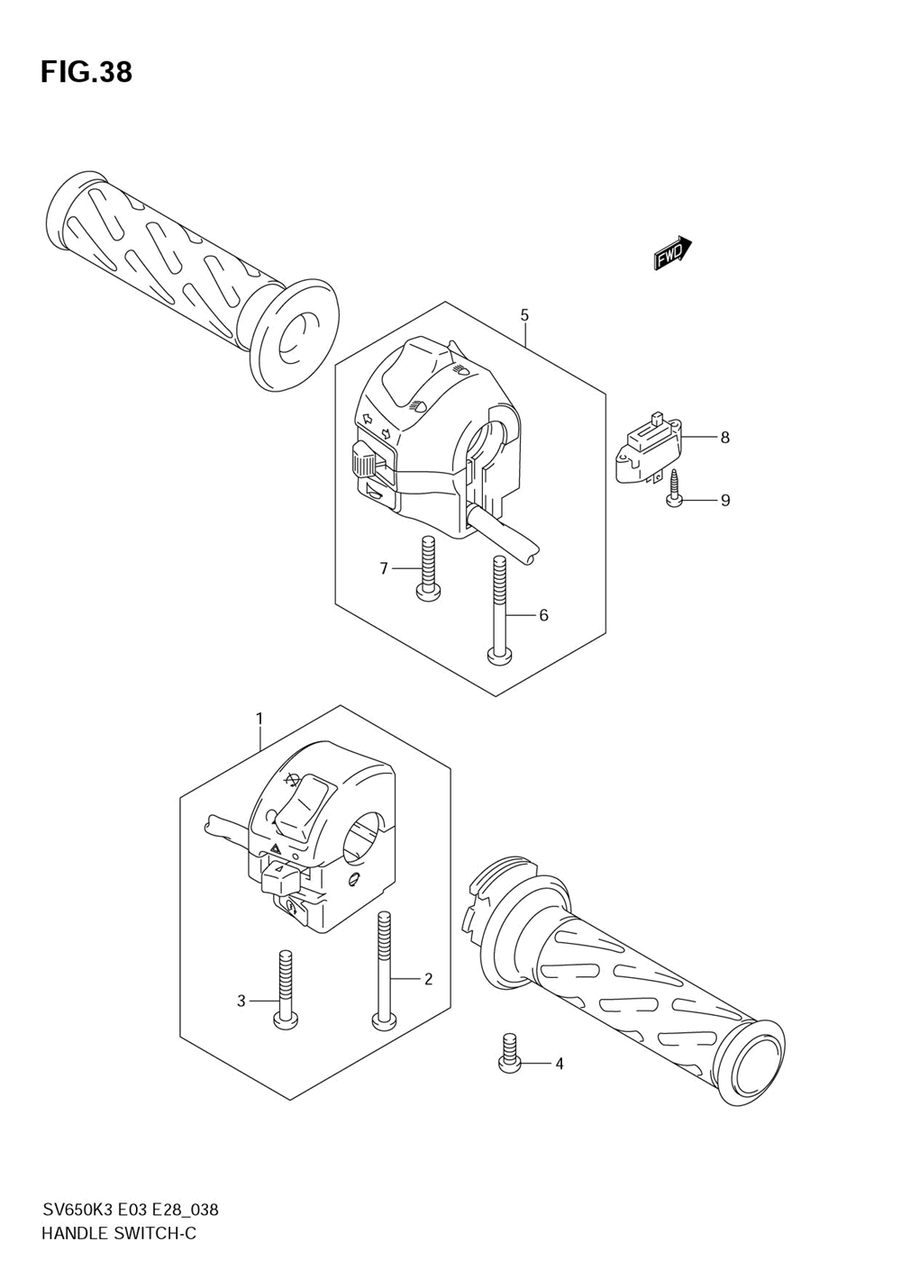 Handle switch (sv650k3_k4_k5_k6_k7_ak7)