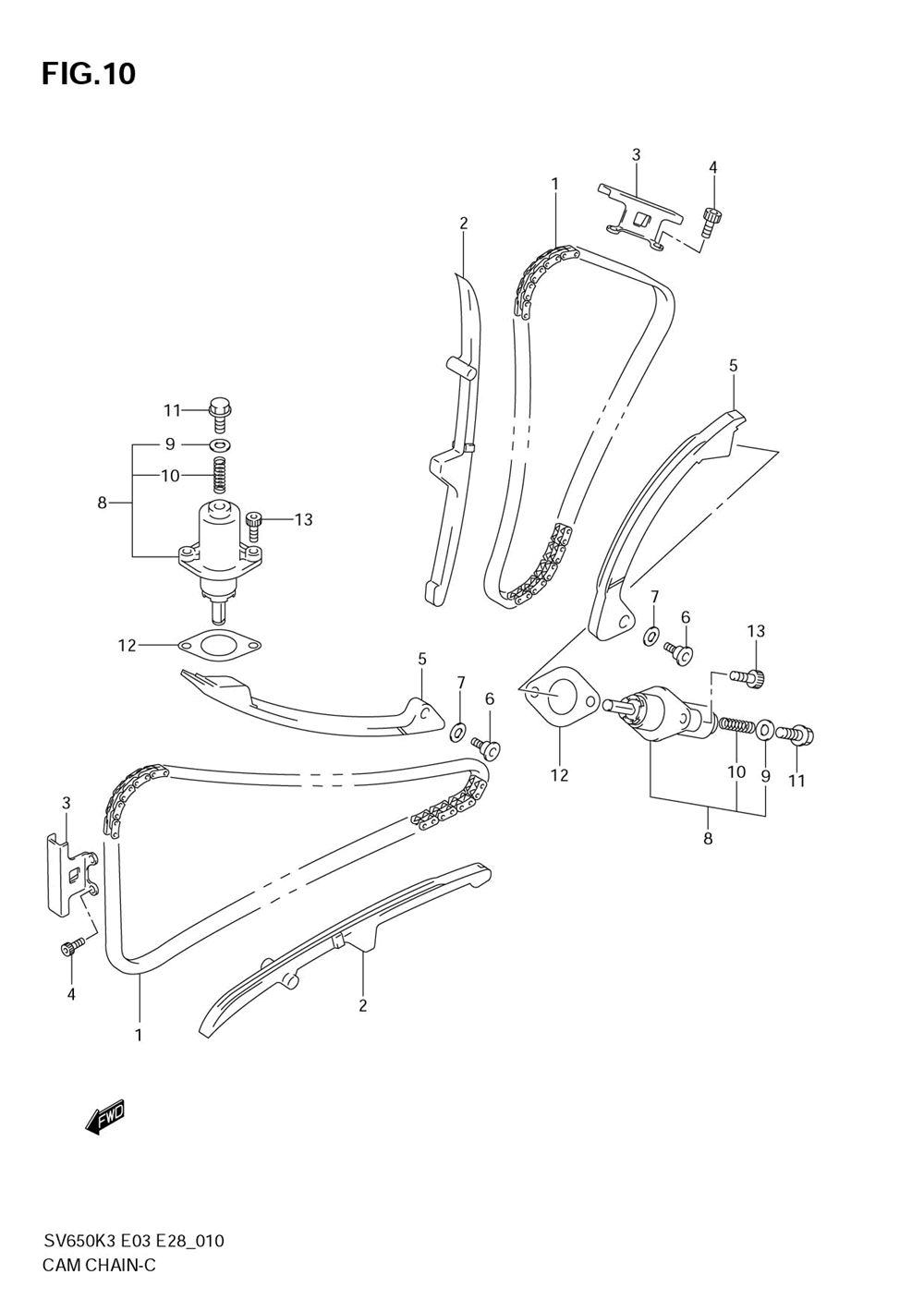 Cam chain (model k3_k4)