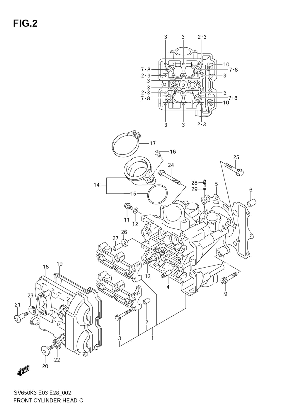 Front cylinder head (model k3_k4_k5_k6)