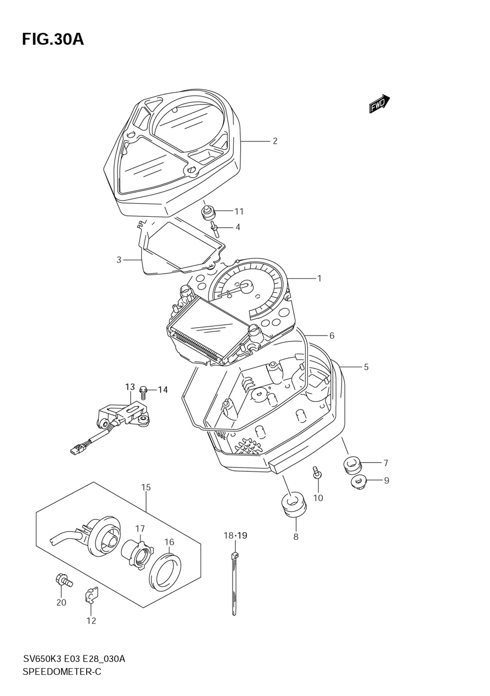 Speedometer (sv650sk5_sk6_sk7)