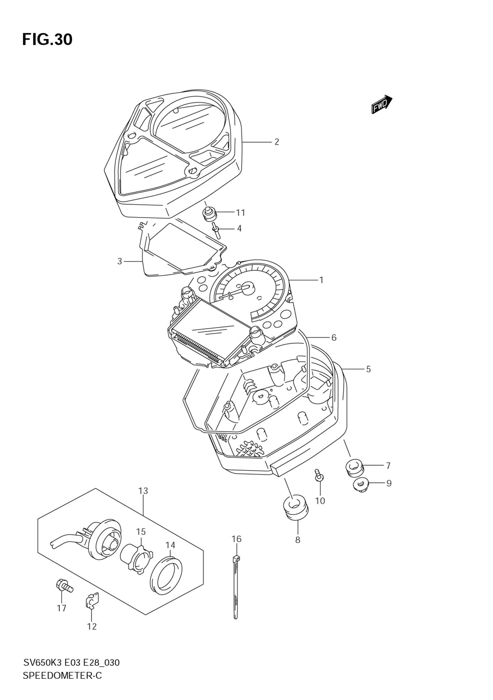 Speedometer (sv650sk3_sk4)