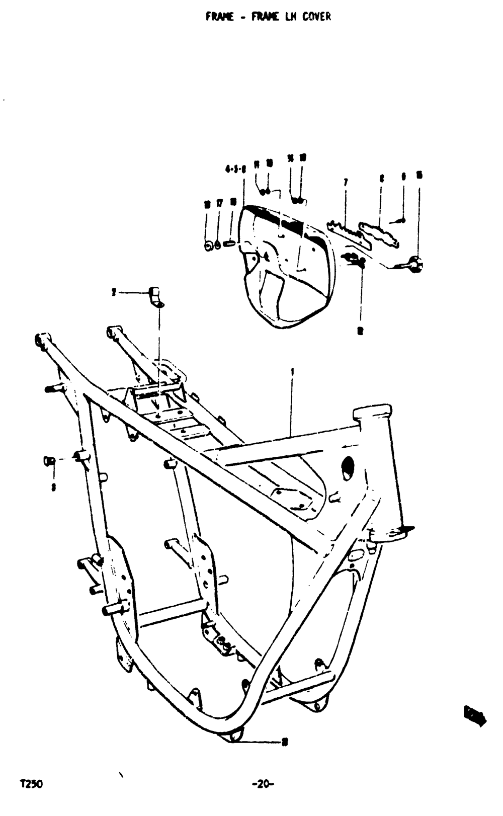 Frame - frame lh cover