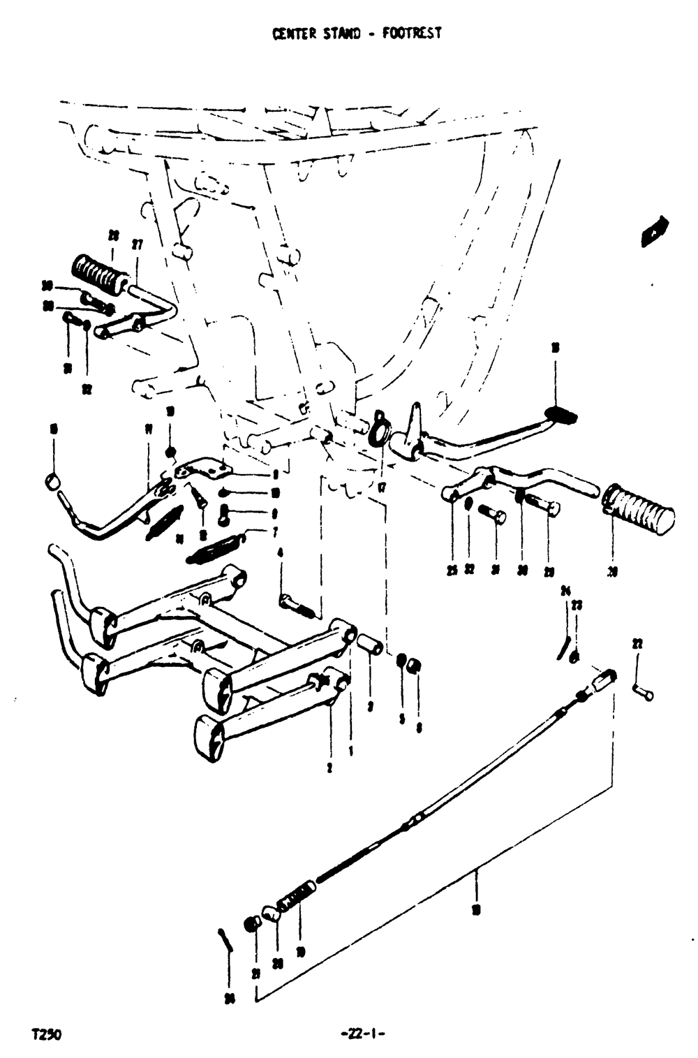 Center stand - footrest