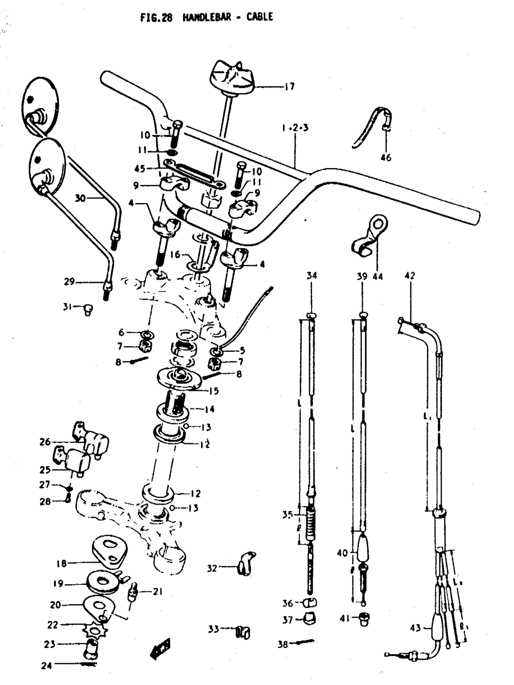 Handlebar - cable