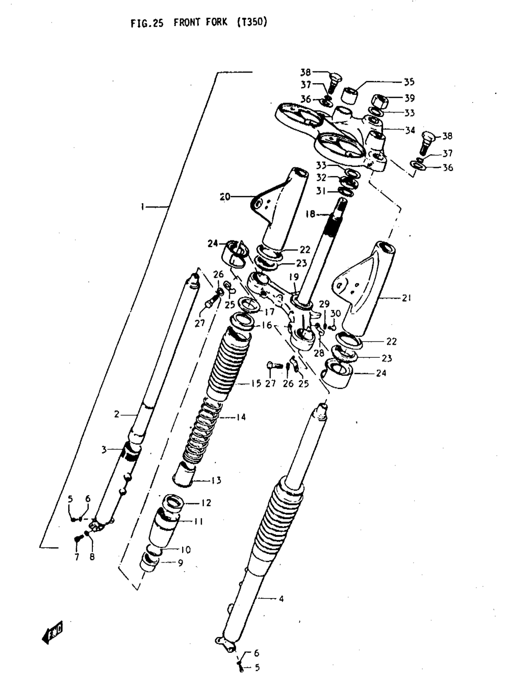 Front fork (t350)