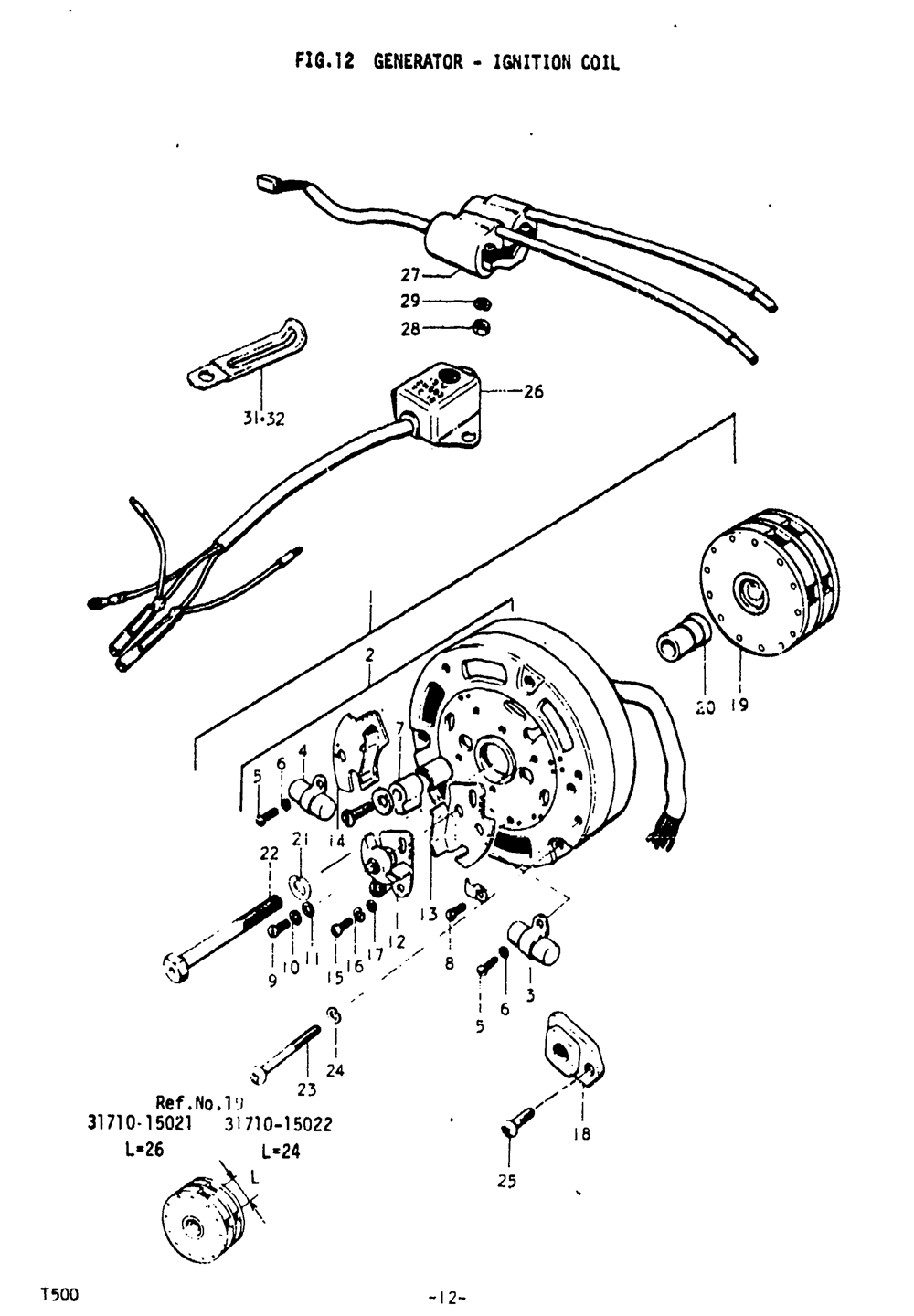 Generator - ignition coil