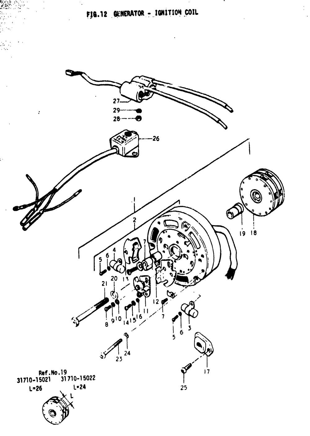 Generator - ignition coil