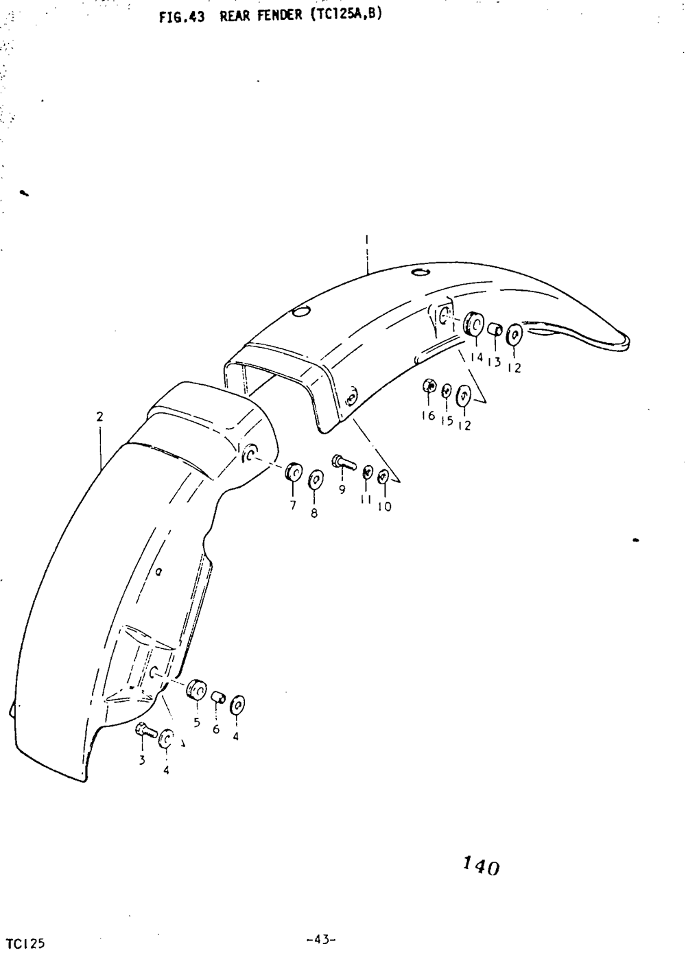 Rear fender (tc125a