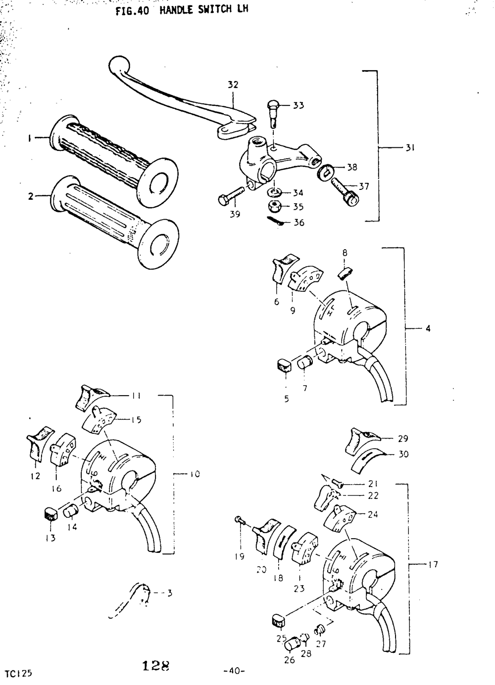 Handle switch lh