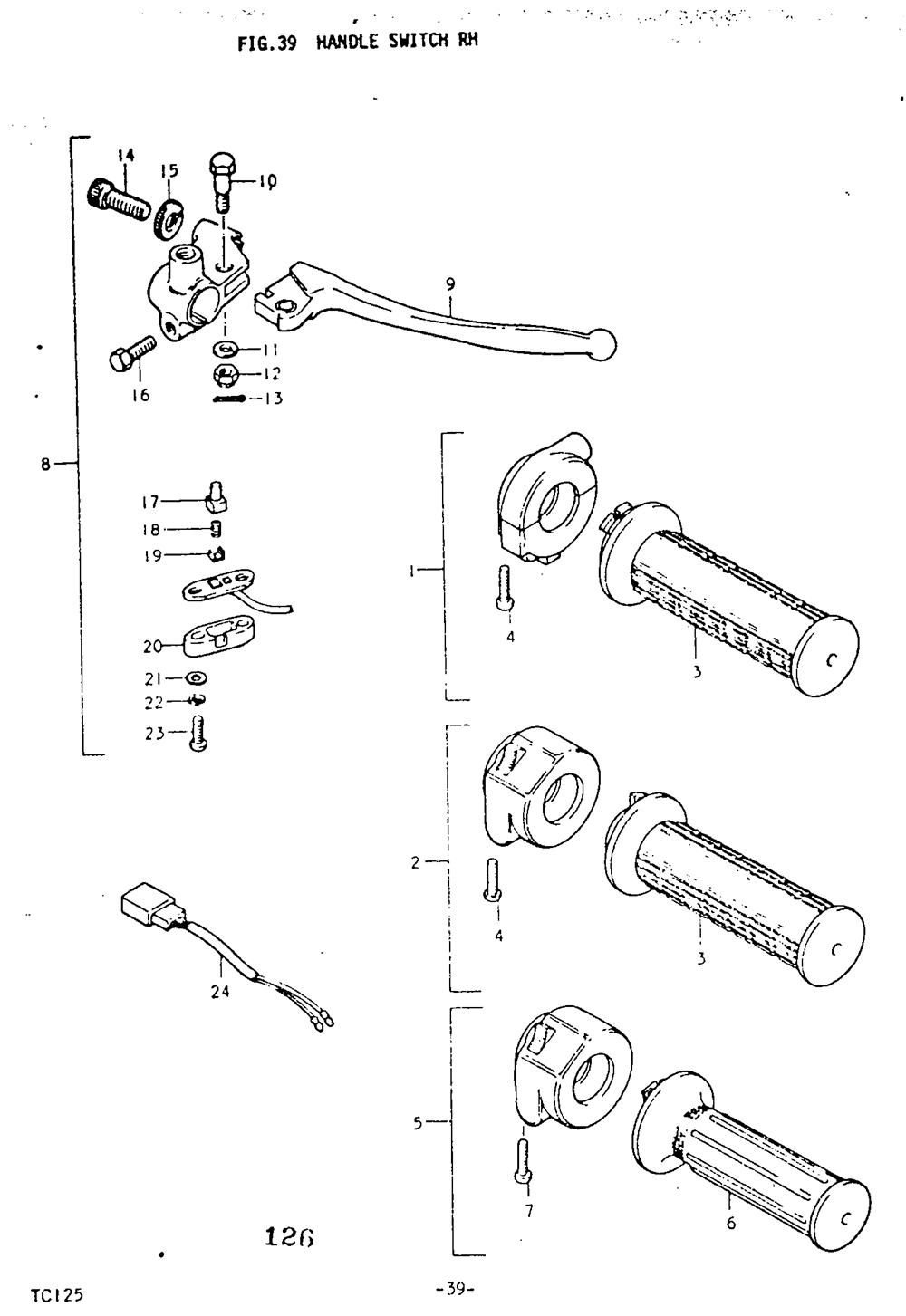 Handle switch rh