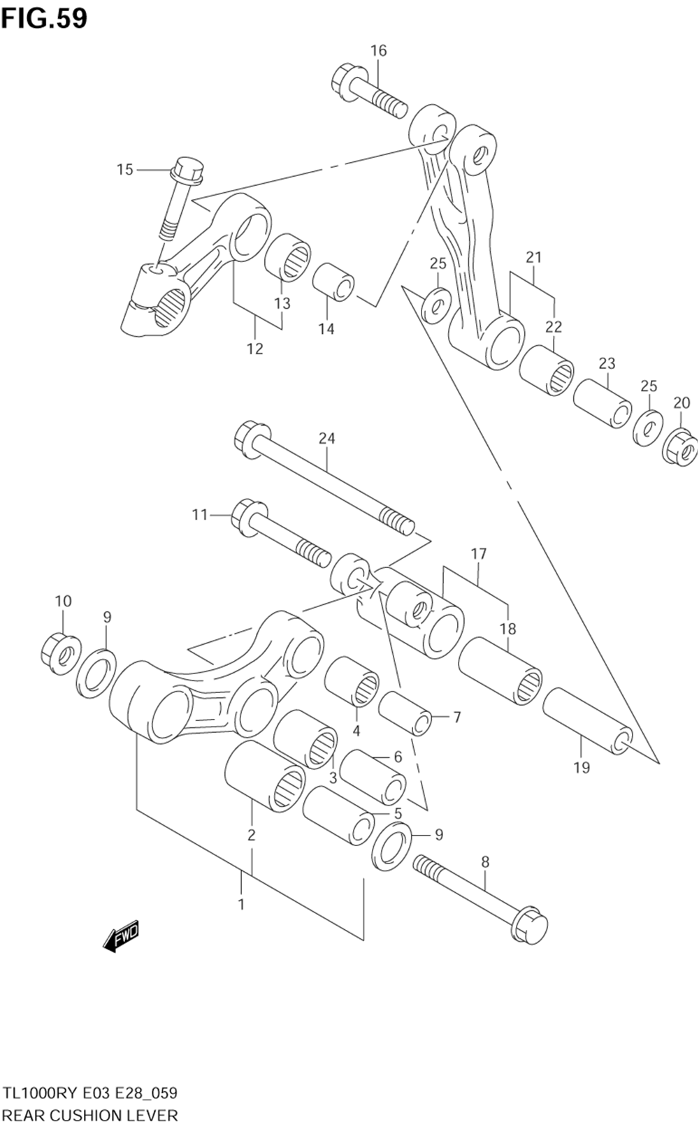 Rear cushion lever