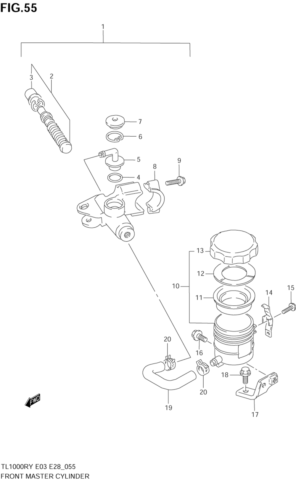 Front master cylinder