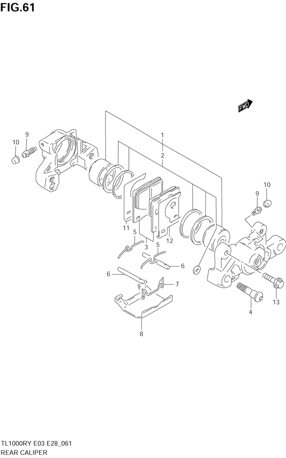 Rear caliper