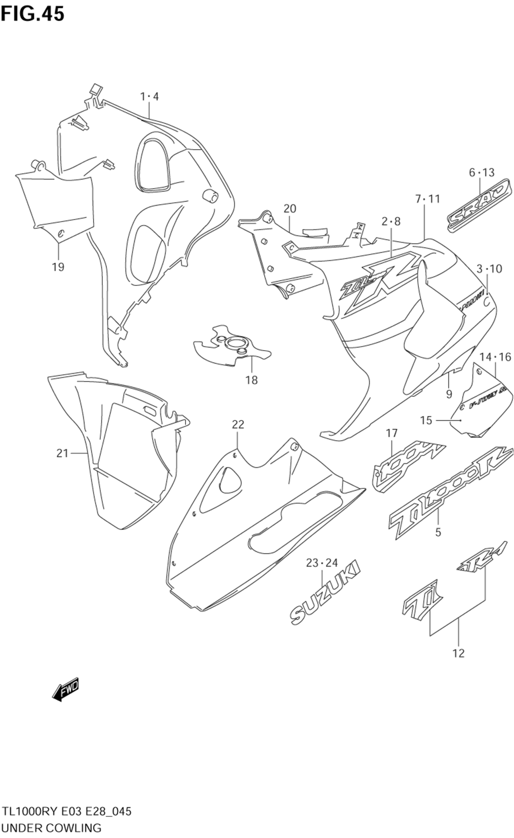 Under cowling (model w)